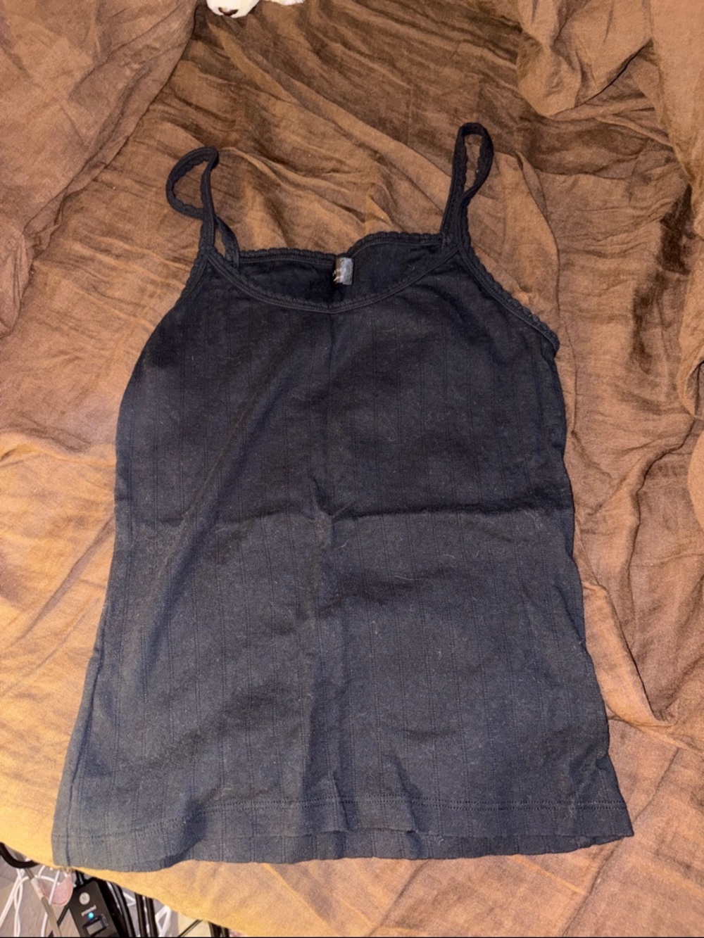 LESET Black Slim Camisole Tank Top